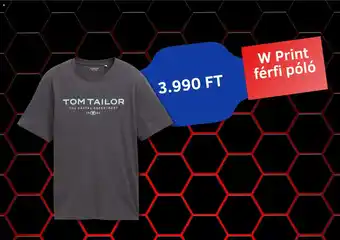 W Print férfi póló