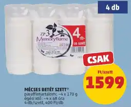 PENNY Memoryflame mécses betét szett ajánlat