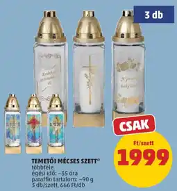 PENNY temetői mécses szett ajánlat