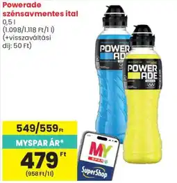 Spar Market Powerade szénsavmentes ital ajánlat