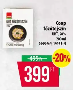 Coop Coop főzőtejszín ajánlat