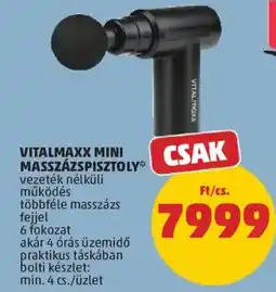 PENNY Vitalmaxx mini masszázspsiztoly ajánlat