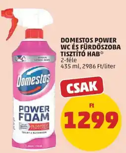 PENNY Domestos power foam wc és fürdőszoba tisztító hab ajánlat