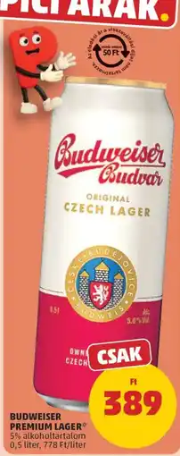 PENNY Budweiser Premium Lager ajánlat