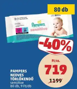 PENNY Pampers nedves törölkendő sensitive ajánlat