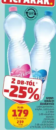 PENNY Szentkirályi ásványvíz ajánlat