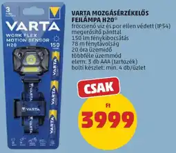 PENNY Varta mozgásérzékelős fejlámpa H20 ajánlat