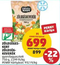 PENNY Zöldséges Kert zöldségkeverék ajánlat