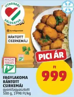 PENNY Fagylakoma rántott csirkemáj ajánlat