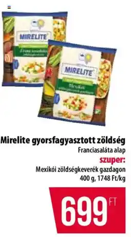 Coop Mirelite gyorsfagyasztott zöldség ajánlat
