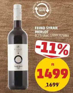 PENNY Feind syrah merlot ajánlat