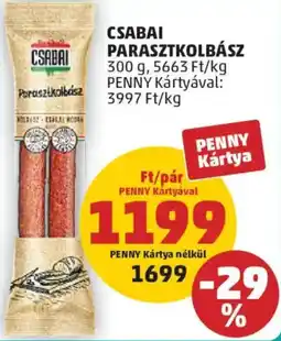 PENNY Csabai parasztkolbász ajánlat