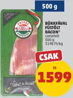 PENNY Privát Hús Bükkfával füstölt bacon ajánlat