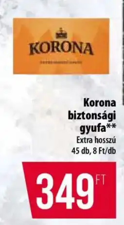 Coop korona biztonsági gyufa ajánlat
