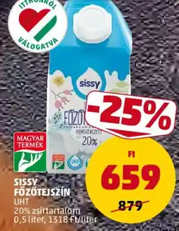 PENNY Sissy főzőtejszín ajánlat