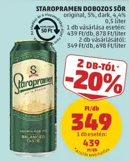 PENNY Staropramen dobozos sör ajánlat