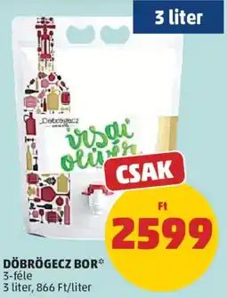 PENNY Döbrögecz bor ajánlat