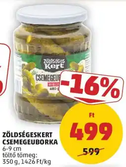 PENNY Zöldségeskert csemegeuborka ajánlat
