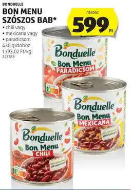 ALDI Bonduelle szószos bab ajánlat