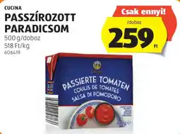 ALDI Cucina passzírozott paradicsom ajánlat
