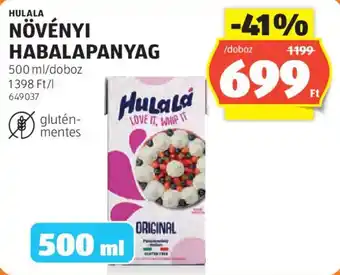 Hulala növényi habalapanyag