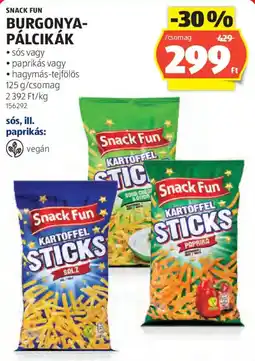ALDI Snack Fun burgonya-pálcikák ajánlat