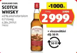 ALDI highland earl scotch whisky ajánlat