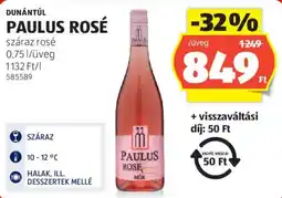 ALDI Paulus rosé ajánlat
