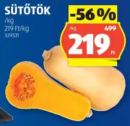 ALDI sütőtök ajánlat