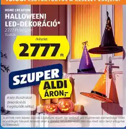 ALDI Home Creation Halloweeni led-dekoráció ajánlat