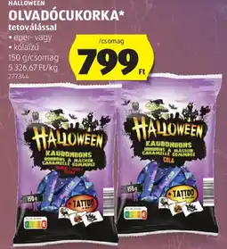 ALDI Halloween olvadó cukorka ajánlat