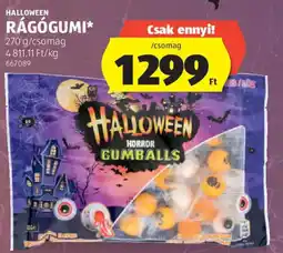 ALDI Halloween rágógumi ajánlat