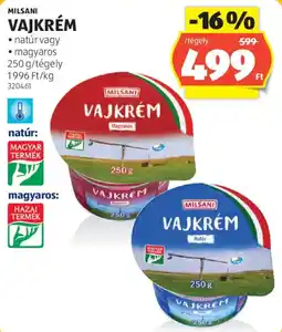 ALDI Milsani vajkrém ajánlat