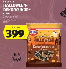 ALDI Dr. Oetker halloween-dekorcukor ajánlat