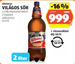 ALDI Kőbányai világos sör ajánlat