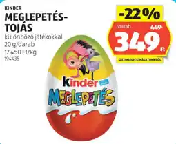 ALDI Kinder meglepetés-tojás ajánlat