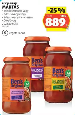 ALDI Ben's original mártás ajánlat