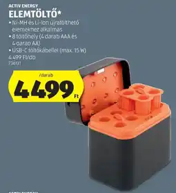 ALDI Activ energy elemtöltő ajánlat