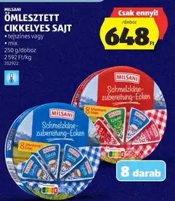 ALDI Milsani ömlesztett cikkelyes sajt ajánlat