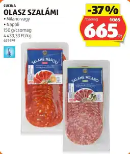 ALDI Cucina olasz szalámi ajánlat