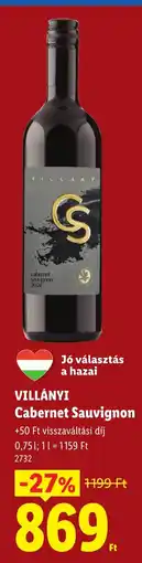 Lidl Villányi Cabernet Sauvignon ajánlat