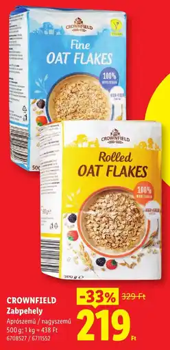 Lidl Crownfield rolled oat flakes ajánlat