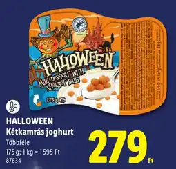 Lidl Halloween kétкамрás joghurt ajánlat