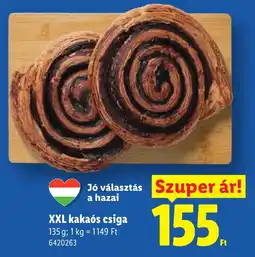 Lidl XXL kakaós csiga ajánlat