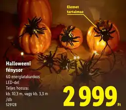 Lidl Halloweeni fénysor ajánlat