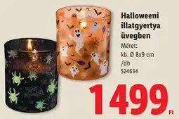 Lidl Halloweeni illatgyertya üvegben ajánlat
