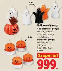 Lidl Halloweeni gyertya ajánlat