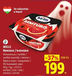 Lidl Milli rémtúró ajánlat