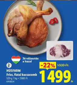 Lidl Húsfarm friss fiatal kacsacomb ajánlat