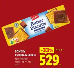 Lidl Sondey csokoládés keksz ajánlat